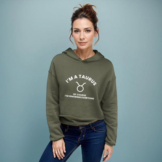 Taurus Colored Crop Hoodie