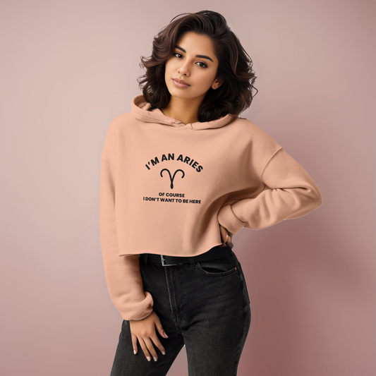 Aries Peach Crop Hoodie